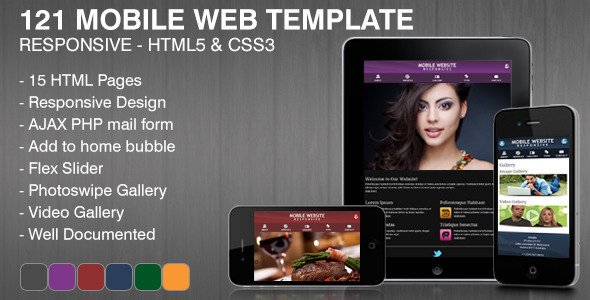 121 Mobile Web Template Mobile