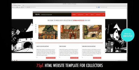 75 PF–Classic Website Template For Collectors Creative