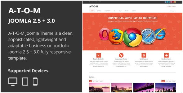 A-T-O-M | Responsive Multipurpose Joomla Theme