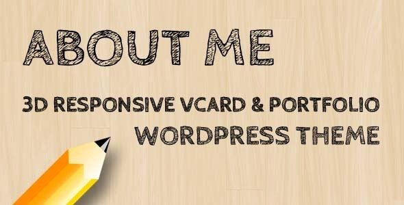 AboutMe - 3D Responsive Vcard & Portfolio WP-Theme WordPress