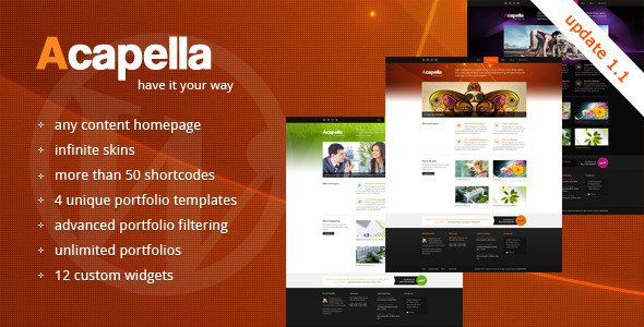 Acapella Wordpress Theme Corporate