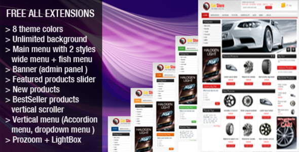 Accessories Car Magento Theme