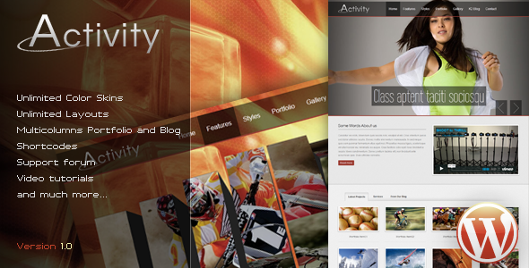 Activity - Premium WordPress Theme Corporate