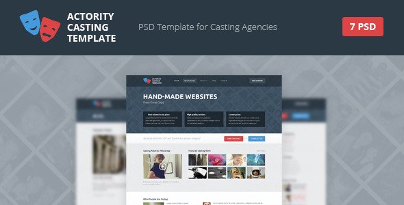 Actority - PSD Template for Casting Agencies Corporate