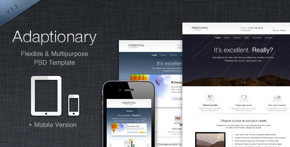Adaptionary PSD Template Corporate PSDTemplates