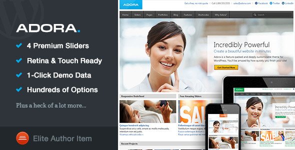 Adora | Responsive Multi-Purpose Theme WordPress Corporate