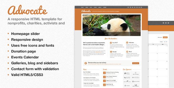 Advocate - A Nonprofit Responsive HTML Template Nonprofit
