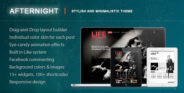 Afternight - A Stylish Minimalist Responsive Theme WordPress