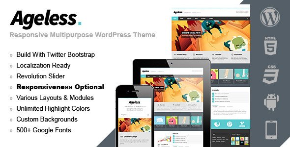 Ageless Responsive Multipurpose Theme WordPress Corporate