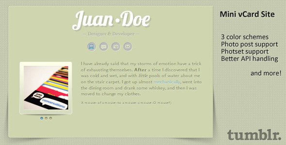 All Down the Line: A Mini vCard site for Tumblr