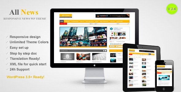 All News - Responsive WordPress News Theme Blog/Magazine