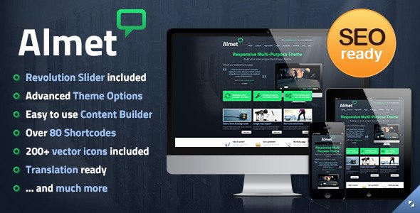 Almet - Responsive Multi-Purpose Theme WordPress Corporate