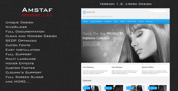 Amstaf - Premium OpenCart Theme