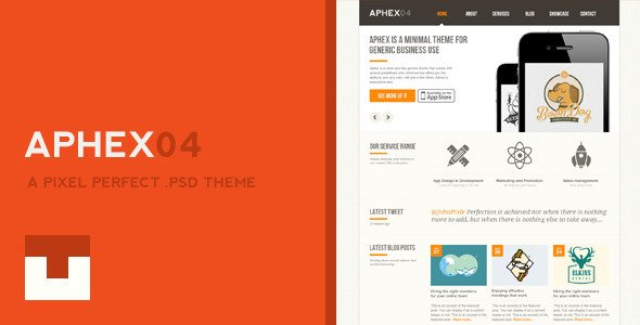 Aphex04 - A Pixel Perfect .psd Theme Creative PSDTemplates