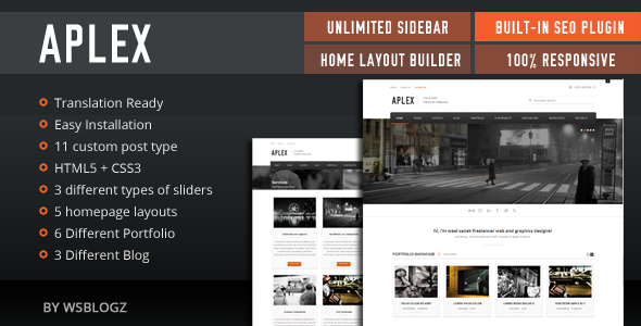 Aplex clean & minimal theme WordPress Corporate