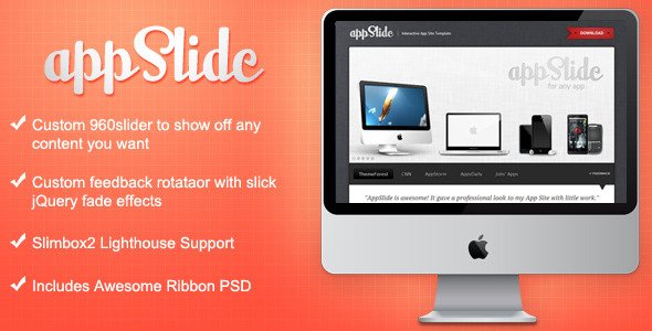 AppSlide - Professional App Site Template LandingPages Landing Page