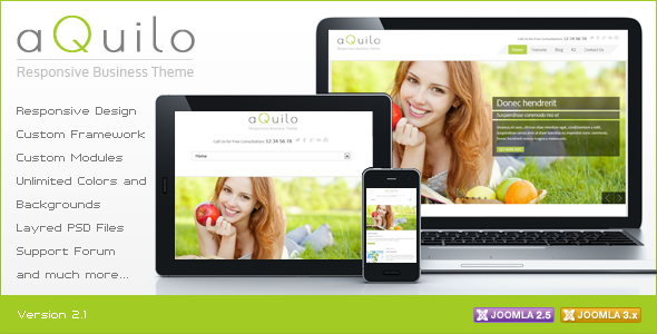 Aquilo - Responsive Joomla Theme