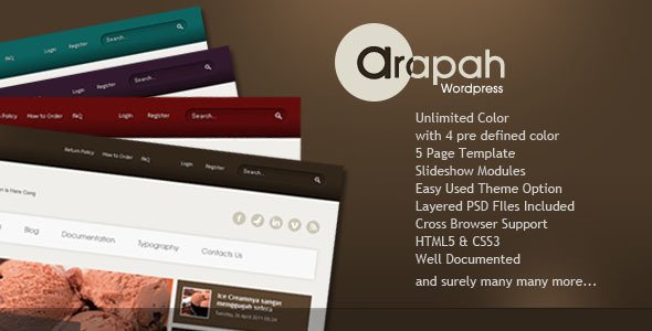 Arapah - Modern Culinary WordPress Themes Retail