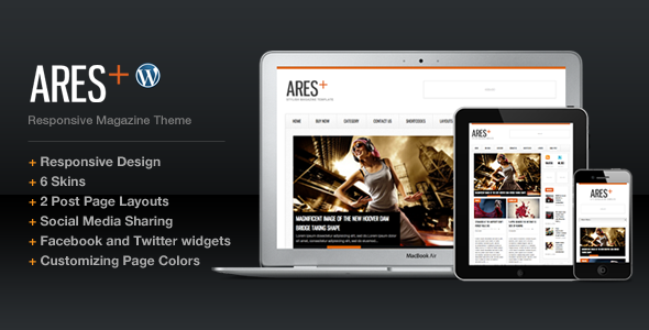 Ares Blog Magazine Newspaper Template WordPress Blog/Magazine
