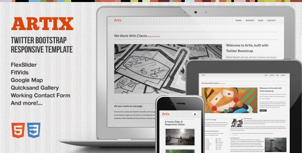 Artix - One Page Responsive Bootstrap Template Creative