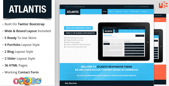 Atlantis : Bootstrap Multipurpose Responsive Theme Template