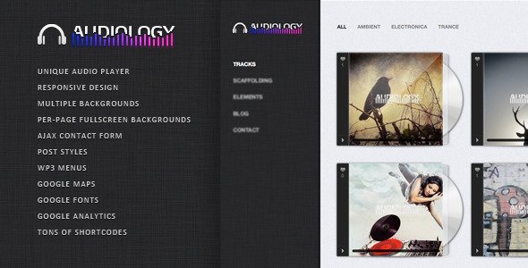 Audiology Responsive Wordpress Audio Theme Creative
