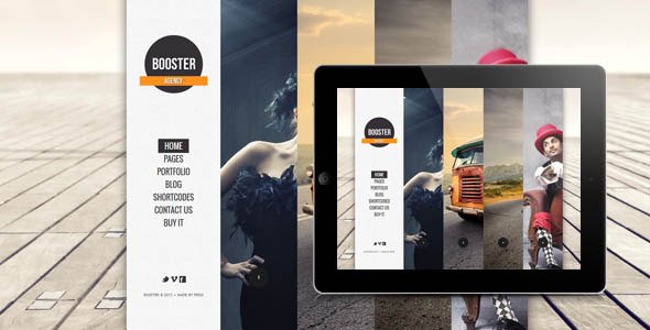 BOOSTERIUS - Responsive one page slide WordPress theme Creative