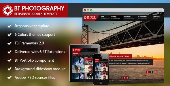 BT Photography Joomla Template