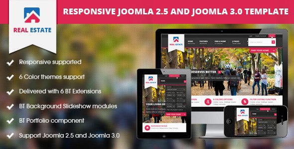 BT Real Estate - Responsive Joomla Template Corporate