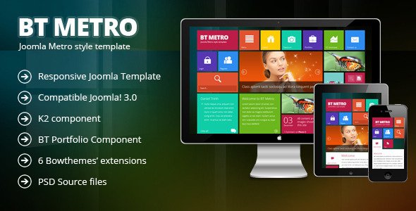 BT Metro - Responsive joomla 3.0 template Creative