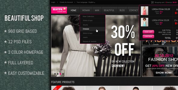 Beautiful Shop PSD Retail