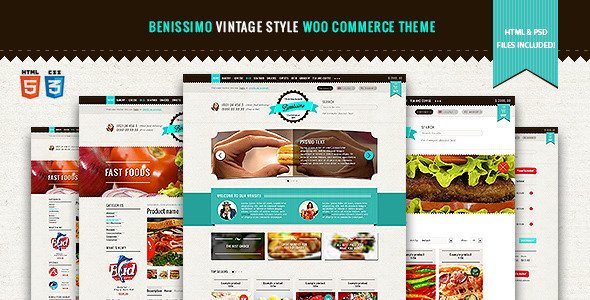 Benissimo — Vintage Style WooCommerce Theme WordPress eCommerce