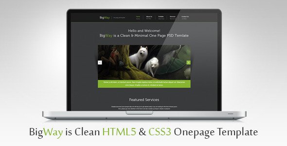 BigWay - Onepage HTML5 & CSS3 Template Creative