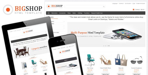 Bigshop - Multi-Purpose Responsive Html Template Retail
