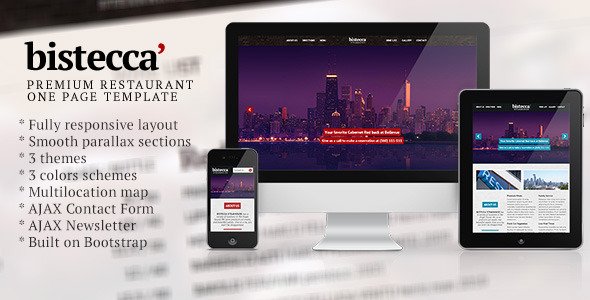 Bistecca - Responsive / Parallax Restaurant Theme Template