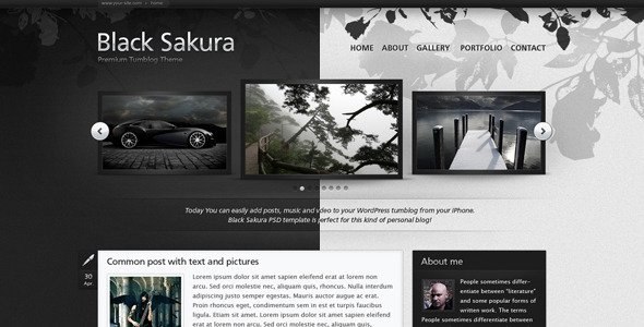 Black Sakura Personal PSDTemplates