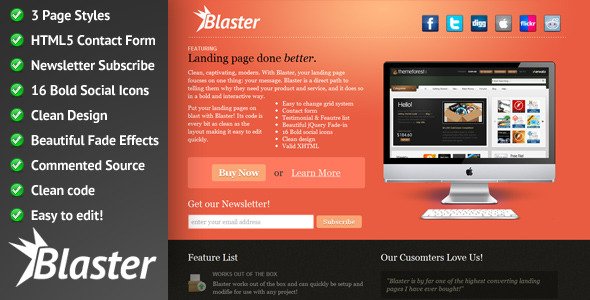 Blaster Landing Page Package LandingPages Landing Page