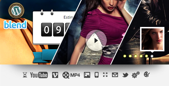 Blend - Under-Construction Portfolio Micro Website WordPress