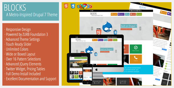 Blocks - A Metro-Inspired Responsive Drupal Theme