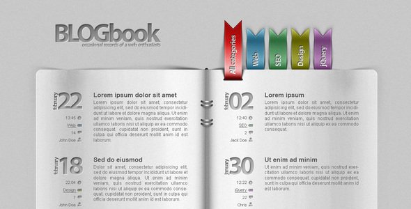 Blog as a book! Creative PSDTemplates