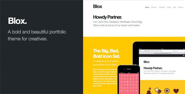 Blox: Bold WordPress Portfolio Theme Creative