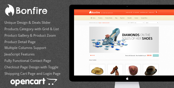 Bonfire - Premium OpenCart Theme Shopping