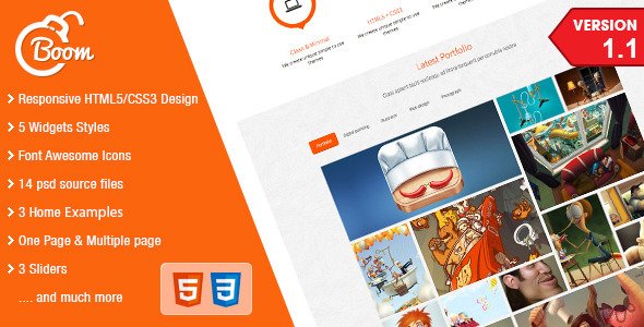 Boom - Responsive Html5 Portfolio Template Creative