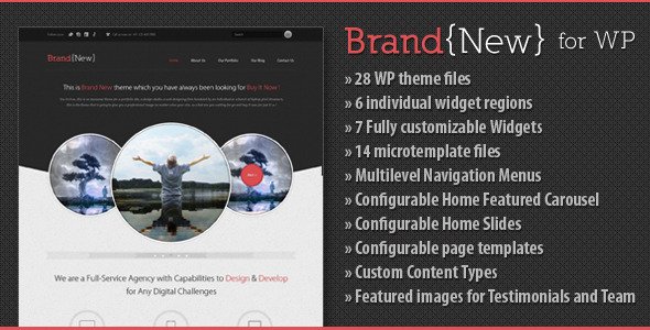 Brand New - An Exclusive WordPress Theme Creative