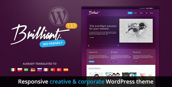 Brilliant - Responsive Creative & Corporate Theme WordPress