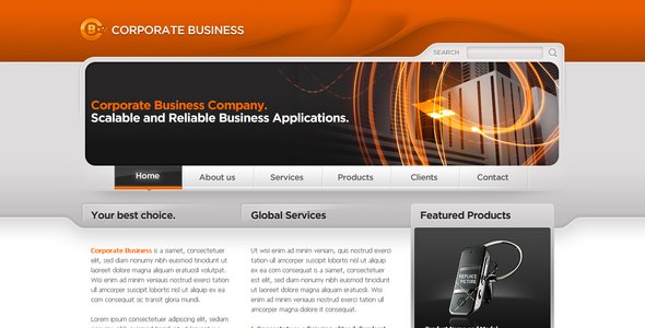 Business Template #06 Corporate PSDTemplates