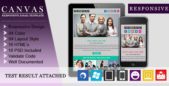 Canvas - Responsive and Business Email Newsletter