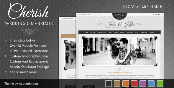 Cherish Joomla Marriage & Wedding Theme Entertainment