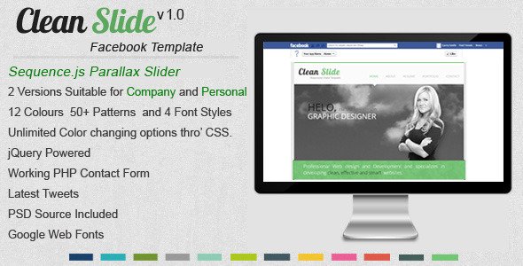 Clean Slide Facebook Template Creative