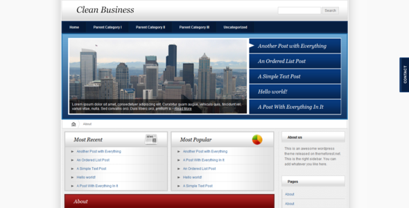 Clean Business -  Wordpress Version